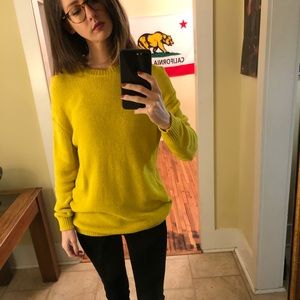 Chartreuse Chenille sweater